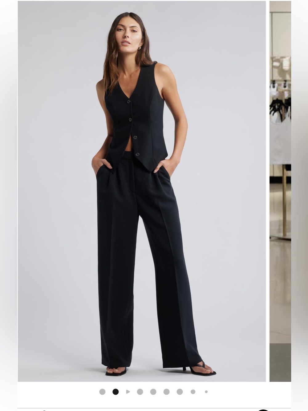 Nordstrom Open Edit high waist twill trousers - Picture 8 of 12